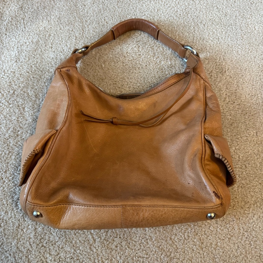 Banana Republic Camel Light Brown Leather Hobo Shoulder Bag